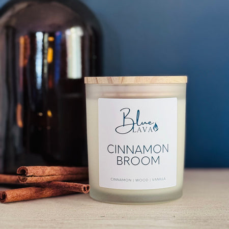 Cinnamon Broom Candle. A spicy cinnamon candle made with coconut soy wax.