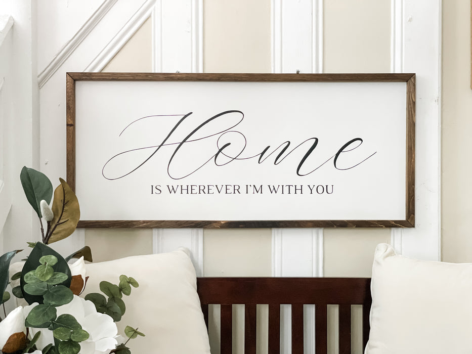 Home Is Wherever I'm With You Sign
