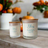 Pumpkin Latte candle: Pumpkin spice and cream scented soy candle.