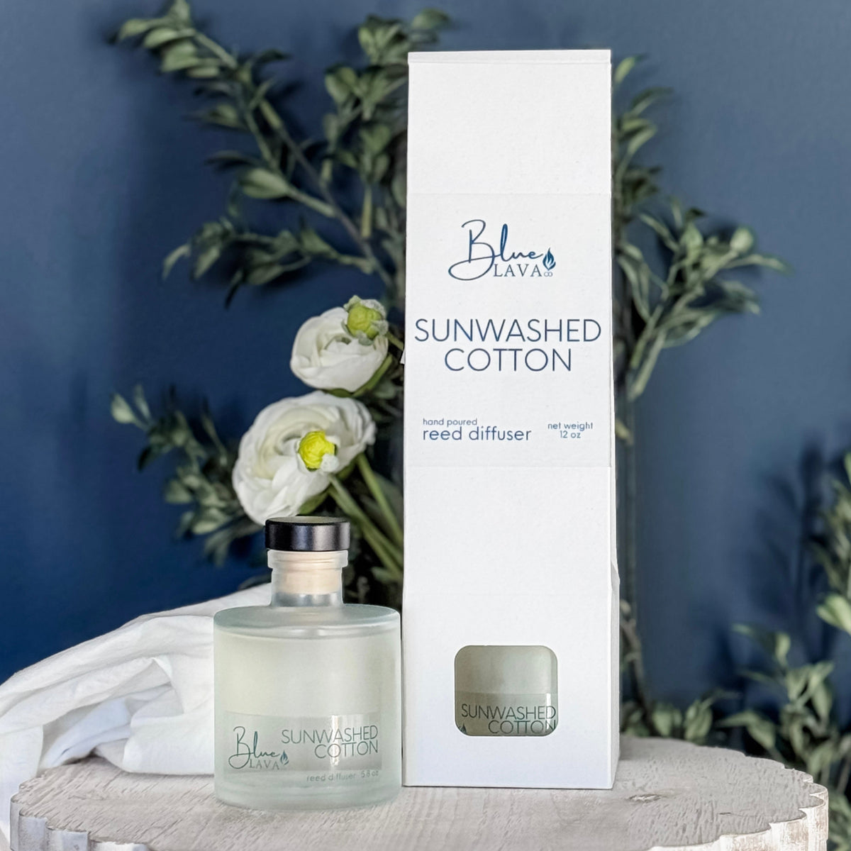 Cotton Diffusers Sunwashed Cotton Reed Diffuser– Blue Lava Company